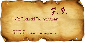 Földiák Vivien névjegykártya